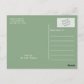 クレー・サファリ素朴・キリン結婚さん、ありがとう ポストカード (裏面)