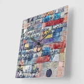 クレー·ソングから スクエア壁時計 (傾斜)