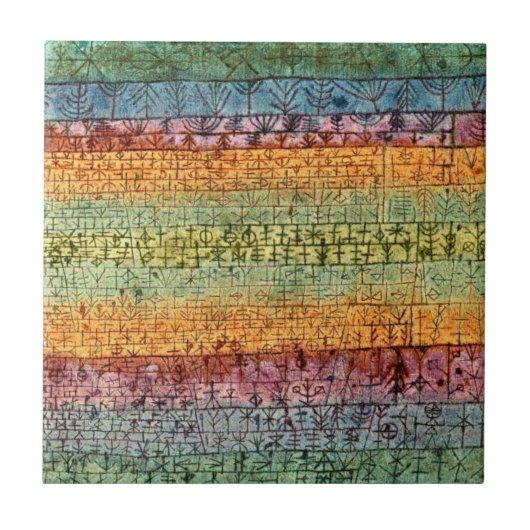 クレー – ツリー子供部屋 タイル (正面)