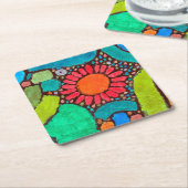 クレー・バレーの花 スクエアペーパーコースター (アングル)