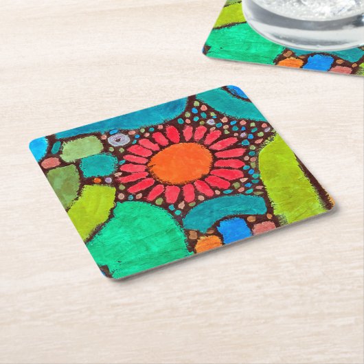 クレー・バレーの花 スクエアペーパーコースター (アングル)