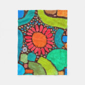 クレー・バレーの花 フリースブランケット (正面)