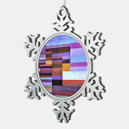 クレー – ファイア夕べ スノーフレークピューターオーナメント (右)