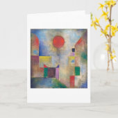 クレー・レッドバルーン カード (黄色い花)