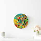 クレー – 南部（チュニジア）ガーデン ラウンド壁時計 (ホーム)