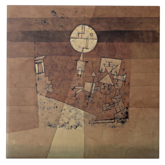 クレー – 月遊、 タイル (正面)