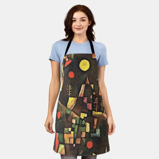 クレー – 満月 エプロン (着用した状態)