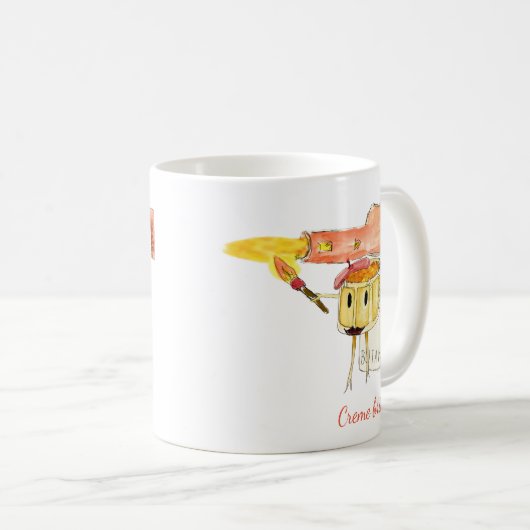 クレ予測できなームブリュレデザーおもしろいト漫画アート コーヒーマグカップ (正面右)