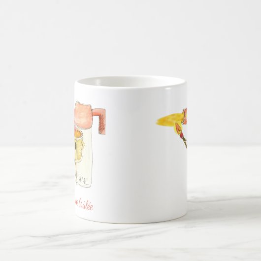 クレ予測できなームブリュレデザーおもしろいト漫画アート コーヒーマグカップ (中央)