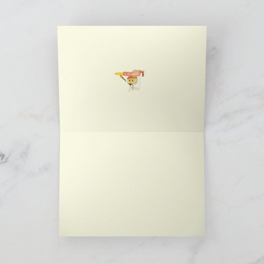 クレ予測できなームブルーリーデザーおもしろいト漫画のユーモア カード (内部)