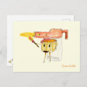 クレ予測できなームブルーリーデザーおもしろいト漫画のユーモア ポストカード (正面/裏面)