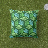 クレ日本のーンズ、ジェイドグリーン、ライトブルー アウトドアクッション (芝生)