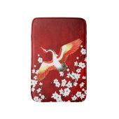 クレ日本のーンホワイトさくらんぼブロッサムレッド バスマット (正面縦)