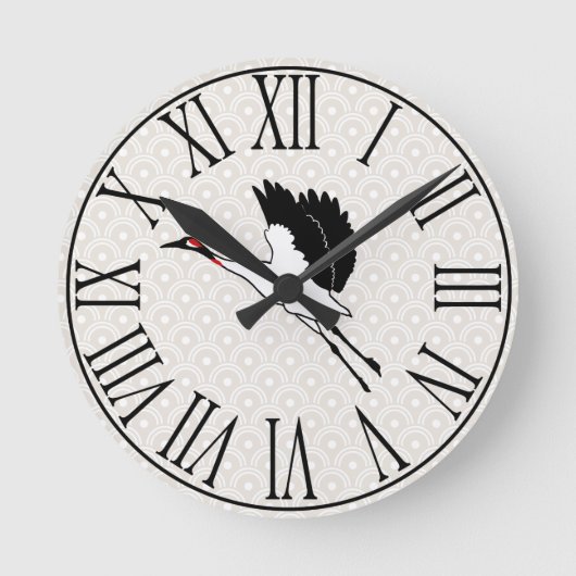 クレ日本のーン&ターペホタテ ラウンド壁時計 (正面)