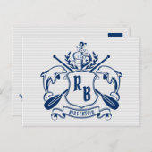 クレ航海のストドルフィンズいかりオールローレルシールド ポストカード (正面/裏面)