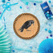 クロまたはカラスのハロウィン オレンジとブラック ペーパープレート (パーティー)