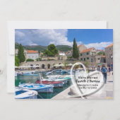 クロアチアで結婚式をした後のパーティーの招待状 招待状 (正面)