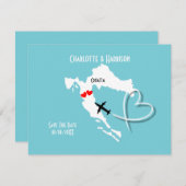 クロアチアで結婚式 ウェディング デスティネーション セーブ・ザ・デート (正面/裏面)