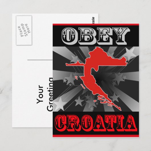 クロアチアに従う ポストカード (正面/裏面)