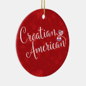 クロアチアのアメリカのハートのクリスマスツリーのオーナメント セラミックオーナメント (右)