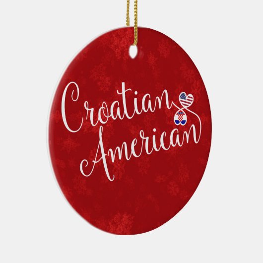 クロアチアのアメリカのハートのクリスマスツリーのオーナメント セラミックオーナメント (右)