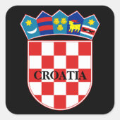 クロアチアのエンブレムシール スクエアシール (正面)