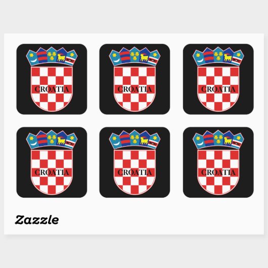 クロアチアのエンブレムシール スクエアシール (シート)