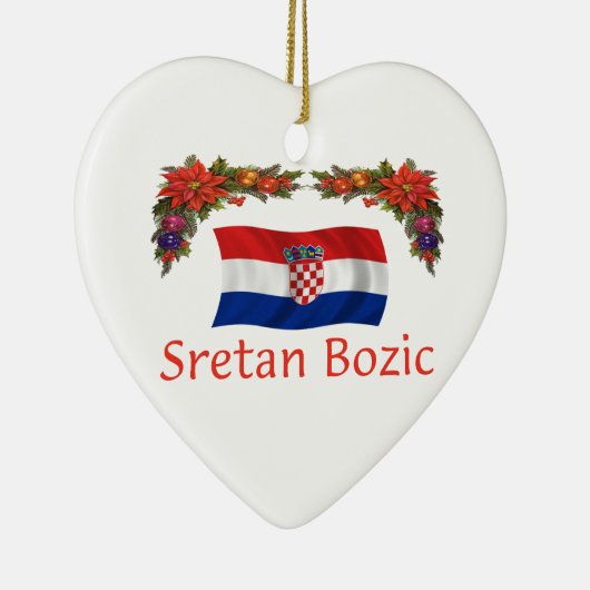 クロアチアのクリスマス セラミックオーナメント (右)