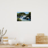 クロアチアのクルカ国立公園 - ダルマチア地方の滝 ポスター (キッチン)