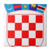 クロアチアのクロアチアの紋章、Hrvatskaの紋章付き外衣 タイル (正面)