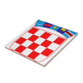 クロアチアのクロアチアの紋章、Hrvatskaの紋章付き外衣 タイル (側面)