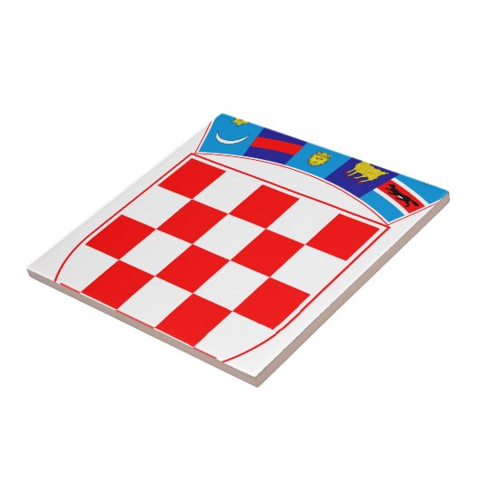 クロアチアのクロアチアの紋章、Hrvatskaの紋章付き外衣 タイル (側面)