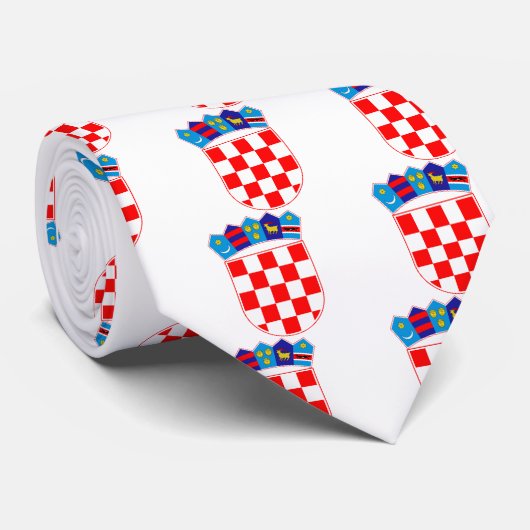 クロアチアのクロアチアの紋章、Hrvatskaの紋章付き外衣 ネクタイ (ロール)