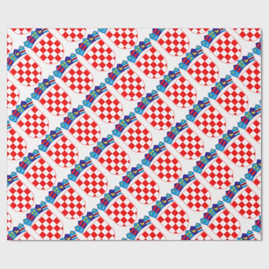 クロアチアのクロアチアの紋章、Hrvatskaの紋章付き外衣 ラッピングペーパー (フラット)