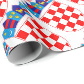 クロアチアのクロアチアの紋章、Hrvatskaの紋章付き外衣 ラッピングペーパー (ロールコーナー)