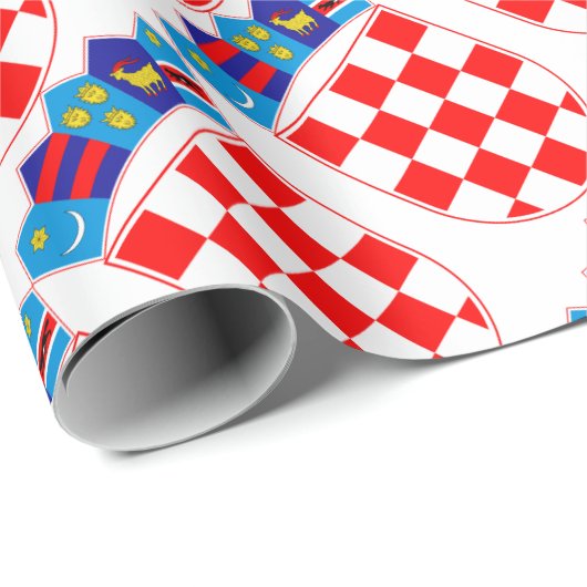 クロアチアのクロアチアの紋章、Hrvatskaの紋章付き外衣 ラッピングペーパー (ロールコーナー)