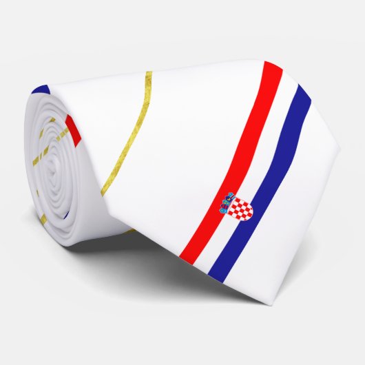 クロアチアのストライプな旗 ネクタイ (ロール)