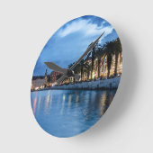 クロアチアのスプリット・プロメナード ラウンド壁時計 (傾斜)