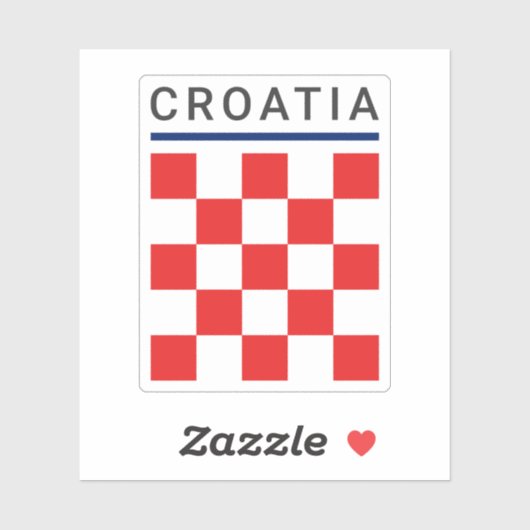 クロアチアのチェッカーボード シール (シート)