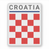 クロアチアのチェッカーボード シール (正面)