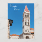 クロアチアのトロギルにある聖ローレンス大聖堂の塔 ポストカード (正面)
