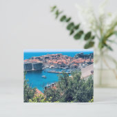 クロアチアのドゥブロヴニク旧市街の眺め ポストカード (スタンド正面)