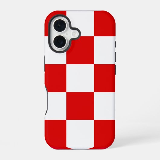 クロアチアのパターンの紋章 iPhone 16ケース (裏面)