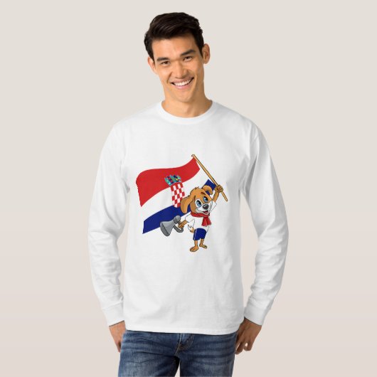 クロアチアのファン犬Tシャツ Tシャツ (正面フル)