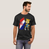 クロアチアのファン猫 Tシャツ (正面フル)