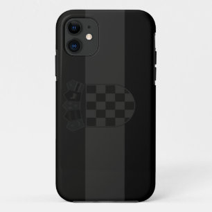 クロアチアのブラックアウト/ステルス国旗 iPhone 11 ケース