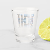 クロアチアのプロムナード文字を分割 ショットグラス (裏面)