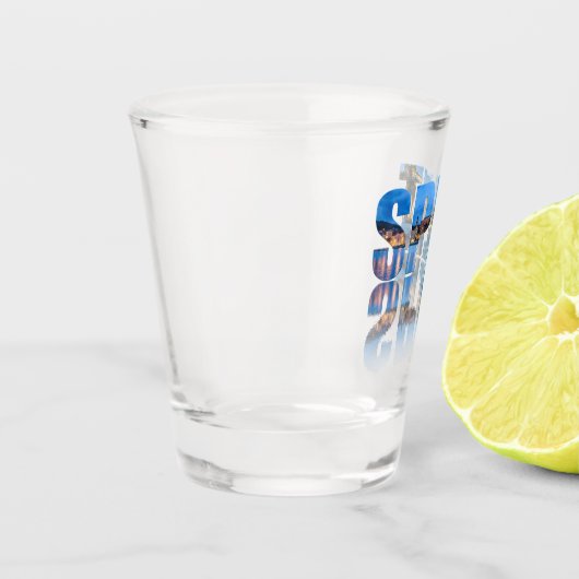 クロアチアのプロムナード文字を分割 ショットグラス (左)