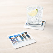 クロアチアのプロムナード文字を分割 スクエアペーパーコースター (インサイチュ)