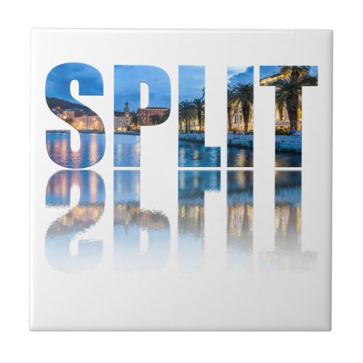 クロアチアのプロムナード文字を分割 タイル (正面)